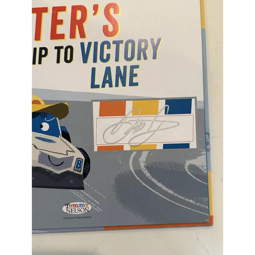 DALE EARNHARDT JR. BUSTER'S TRIP TO VICTORY LANE 1ST EDITION NASCAR SIGNED #5